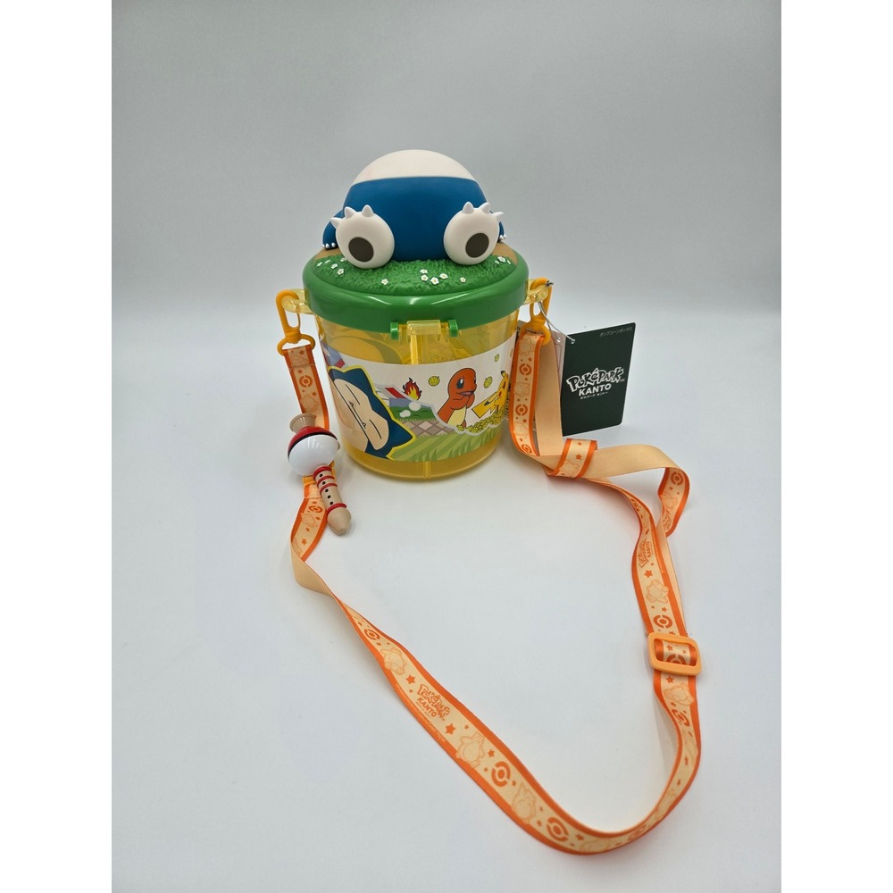 Pokemon Center PokePark Kanto Snorlax Popcorn Bucket with Poke‎ Flute Charm NWT